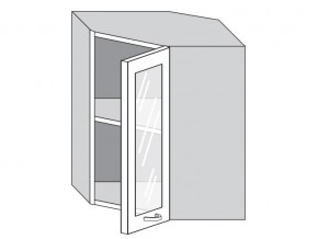 1.60.3у Шкаф настенный (h=720) угловой на 600мм со стекл. дверцей в Ишиме - ishim.magazinmebel.ru | фото