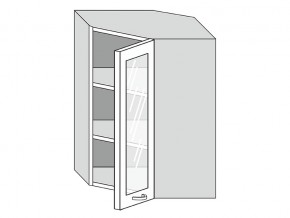 19.60.3у Шкаф настенный (h=913) угловой на 600мм со стекл. дверцей в Ишиме - ishim.magazinmebel.ru | фото