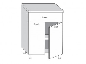 2.60.21 Шкаф-стол на 600мм с 1-м ящиком и 2-мя дверцами в Ишиме - ishim.magazinmebel.ru | фото