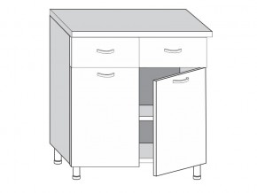 2.80.22 Шкаф-стол на 800мм с 2-я ящиками и 2-мя дверцами в Ишиме - ishim.magazinmebel.ru | фото