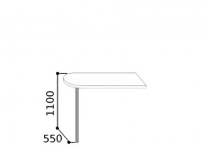 7.1500 Стол барный 1500 на ноге (h1100мм), ПФ 26мм, ГЛЯНЕЦ в Ишиме - ishim.magazinmebel.ru | фото