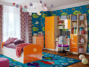 Детская комната Юниор-2 Оранжевый металлик в Ишиме - ishim.magazinmebel.ru | фото