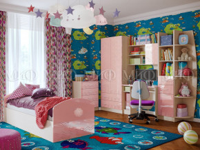 Детская комната Юниор-2 Розовый металлик в Ишиме - ishim.magazinmebel.ru | фото