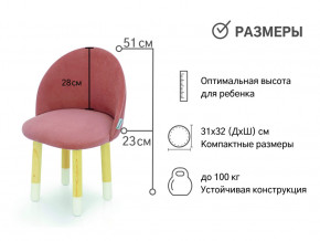 Детский мягкий стул Stumpa пудровый в Ишиме - ishim.magazinmebel.ru | фото - изображение 2