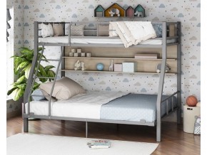Двухъярусная кровать Гранада-1П 140 Серая в Ишиме - ishim.magazinmebel.ru | фото