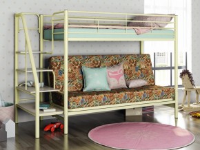 Двухъярусная кровать с диваном Мадлен 3 Слоновая кость-марки в Ишиме - ishim.magazinmebel.ru | фото