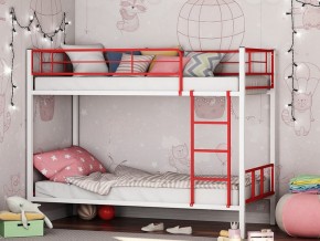 Двухъярусная кровать Севилья-2.01 комбо Белый/Красный в Ишиме - ishim.magazinmebel.ru | фото