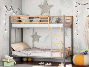 Двухъярусная кровать Севилья-2.01 комбо Серый/Оранжевый в Ишиме - ishim.magazinmebel.ru | фото