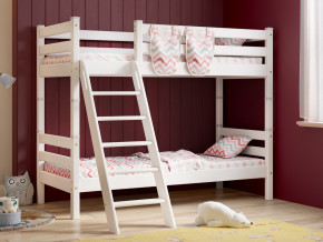 Двухъярусная кровать Соня вариант 10 с наклонной лестницей белая в Ишиме - ishim.magazinmebel.ru | фото