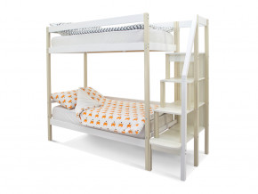 Двухъярусная кровать Svogen бежево-белый в Ишиме - ishim.magazinmebel.ru | фото - изображение 1
