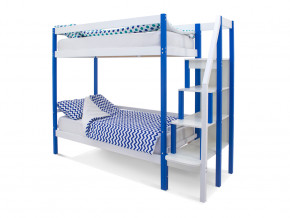 Двухъярусная кровать Svogen сине-белый в Ишиме - ishim.magazinmebel.ru | фото
