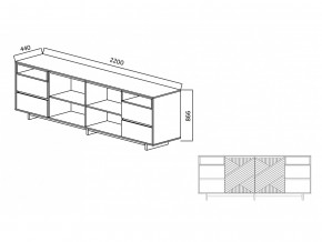 Комодино Moderno-2200 Ф3 в Ишиме - ishim.magazinmebel.ru | фото - изображение 5