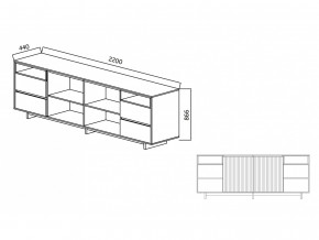 Комодино Moderno-2200 Ф5 в Ишиме - ishim.magazinmebel.ru | фото - изображение 4