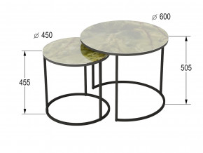 Комплект столов журнальных Стелла зеленый оникс в Ишиме - ishim.magazinmebel.ru | фото - изображение 2