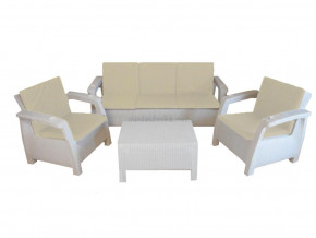 Комплект уличной мебели Yalta Premium Terrace Triple Set белый в Ишиме - ishim.magazinmebel.ru | фото