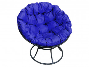 Кресло Папасан без ротанга синяя подушка в Ишиме - ishim.magazinmebel.ru | фото