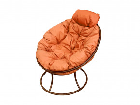 Кресло Папасан мини без ротанга оранжевая подушка в Ишиме - ishim.magazinmebel.ru | фото