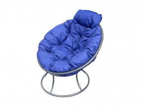Кресло Папасан мини без ротанга синяя подушка в Ишиме - ishim.magazinmebel.ru | фото