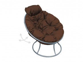 Кресло Папасан мини пружинка без ротанга коричневая подушка в Ишиме - ishim.magazinmebel.ru | фото