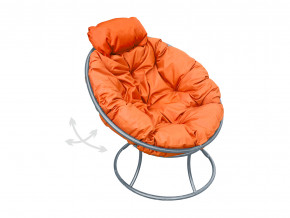 Кресло Папасан мини пружинка без ротанга оранжевая подушка в Ишиме - ishim.magazinmebel.ru | фото
