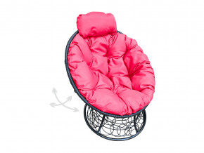 Кресло Папасан мини пружинка с ротангом розовая подушка в Ишиме - ishim.magazinmebel.ru | фото