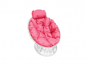 Кресло Папасан мини с ротангом розовая подушка в Ишиме - ishim.magazinmebel.ru | фото - изображение 1