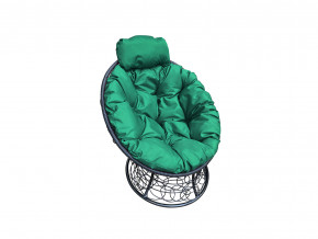 Кресло Папасан мини с ротангом зелёная подушка в Ишиме - ishim.magazinmebel.ru | фото
