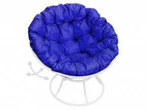 Кресло Папасан пружинка без ротанга синяя подушка в Ишиме - ishim.magazinmebel.ru | фото