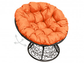 Кресло Папасан пружинка с ротангом оранжевая подушка в Ишиме - ishim.magazinmebel.ru | фото