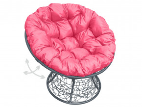 Кресло Папасан пружинка с ротангом розовая подушка в Ишиме - ishim.magazinmebel.ru | фото