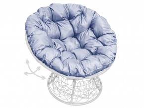 Кресло Папасан пружинка с ротангом серая подушка в Ишиме - ishim.magazinmebel.ru | фото