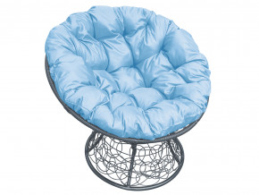 Кресло Папасан с ротангом голубая подушка в Ишиме - ishim.magazinmebel.ru | фото