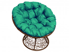 Кресло Папасан с ротангом зелёная подушка в Ишиме - ishim.magazinmebel.ru | фото - изображение 1