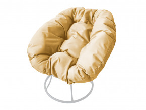 Кресло Пончик без ротанга бежевая подушка в Ишиме - ishim.magazinmebel.ru | фото