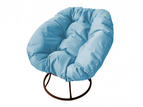Кресло Пончик без ротанга голубая подушка в Ишиме - ishim.magazinmebel.ru | фото