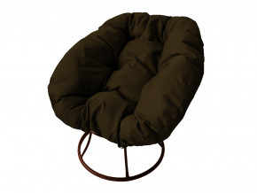Кресло Пончик без ротанга коричневая подушка в Ишиме - ishim.magazinmebel.ru | фото