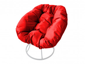 Кресло Пончик без ротанга красная подушка в Ишиме - ishim.magazinmebel.ru | фото - изображение 1