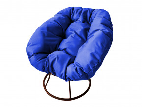 Кресло Пончик без ротанга синяя подушка в Ишиме - ishim.magazinmebel.ru | фото