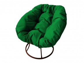 Кресло Пончик без ротанга зелёная подушка в Ишиме - ishim.magazinmebel.ru | фото - изображение 1