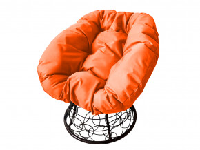 Кресло Пончик с ротангом оранжевая подушка в Ишиме - ishim.magazinmebel.ru | фото