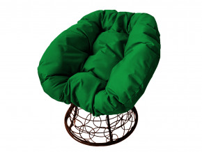 Кресло Пончик с ротангом зелёная подушка в Ишиме - ishim.magazinmebel.ru | фото