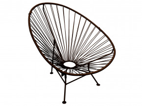 Кресло Ракушка с ротангом коричневый в Ишиме - ishim.magazinmebel.ru | фото - изображение 1