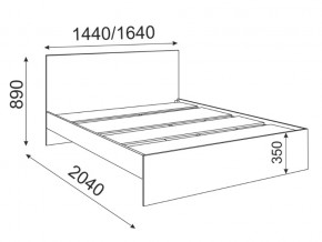 Кровать 1600 Осло модуль 4 с ящиками Дуб золото в Ишиме - ishim.magazinmebel.ru | фото - изображение 2