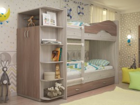 Кровать 2-х ярусная Мая с ящиками и шкафом на латофлексах шимо в Ишиме - ishim.magazinmebel.ru | фото - изображение 1