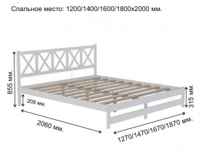 Кровать 2-х спальная Аист-8 Классика белый 1400х2000 мм в Ишиме - ishim.magazinmebel.ru | фото - изображение 2