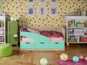 Кровать Бабочки 1600 Бирюза матовая в Ишиме - ishim.magazinmebel.ru | фото