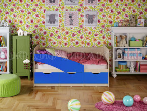 Кровать Бабочки 1600 Синий в Ишиме - ishim.magazinmebel.ru | фото