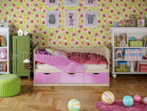 Кровать Бабочки 1800 Сиреневый металлик в Ишиме - ishim.magazinmebel.ru | фото