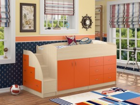 Кровать чердак Дюймовочка 4 Оранжевый в Ишиме - ishim.magazinmebel.ru | фото
