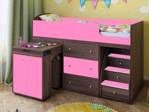 Кровать чердак Малыш 80х180 бодега-розовый в Ишиме - ishim.magazinmebel.ru | фото